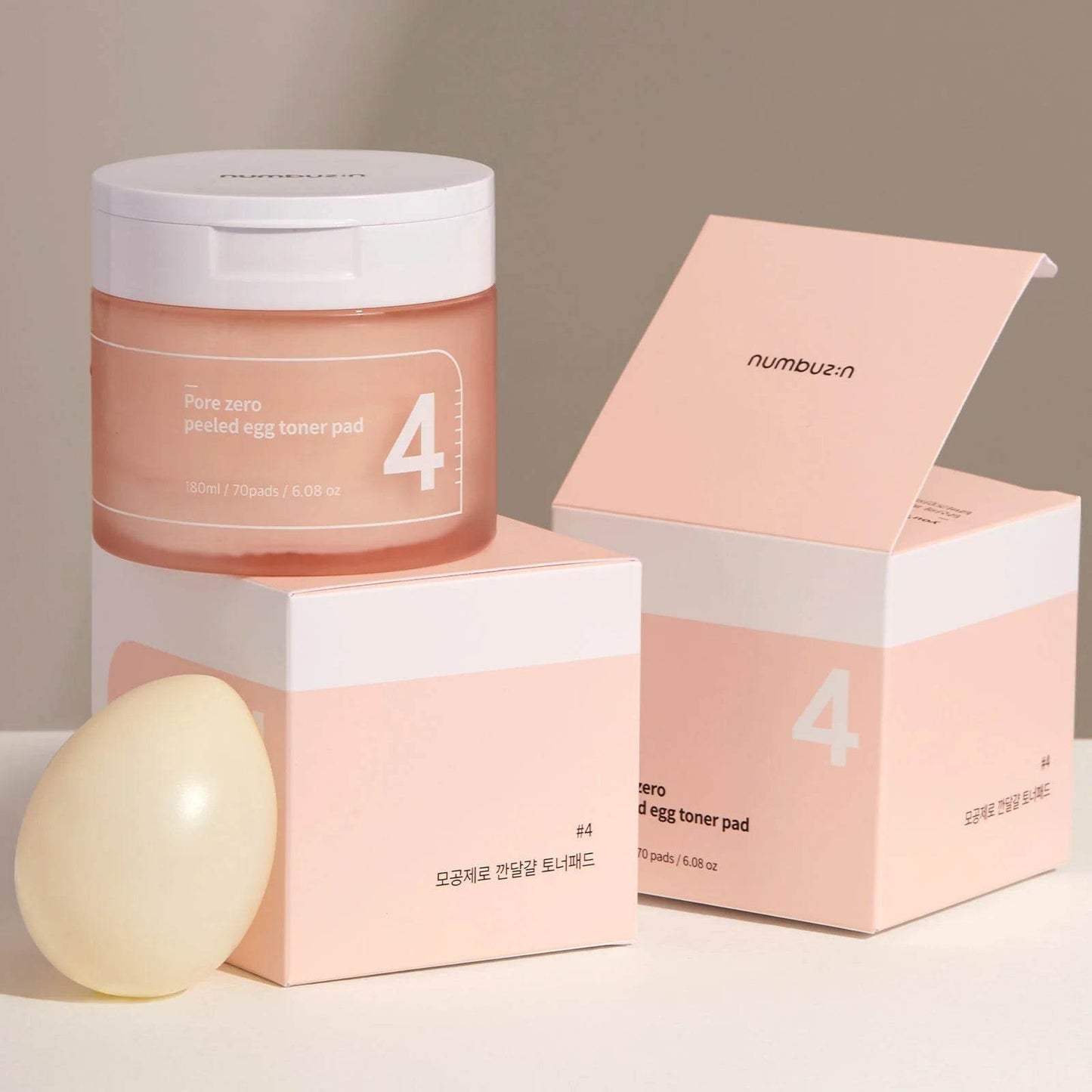 No.4 Pore Zero Peeled Egg Toner Pad - K-beauty glow