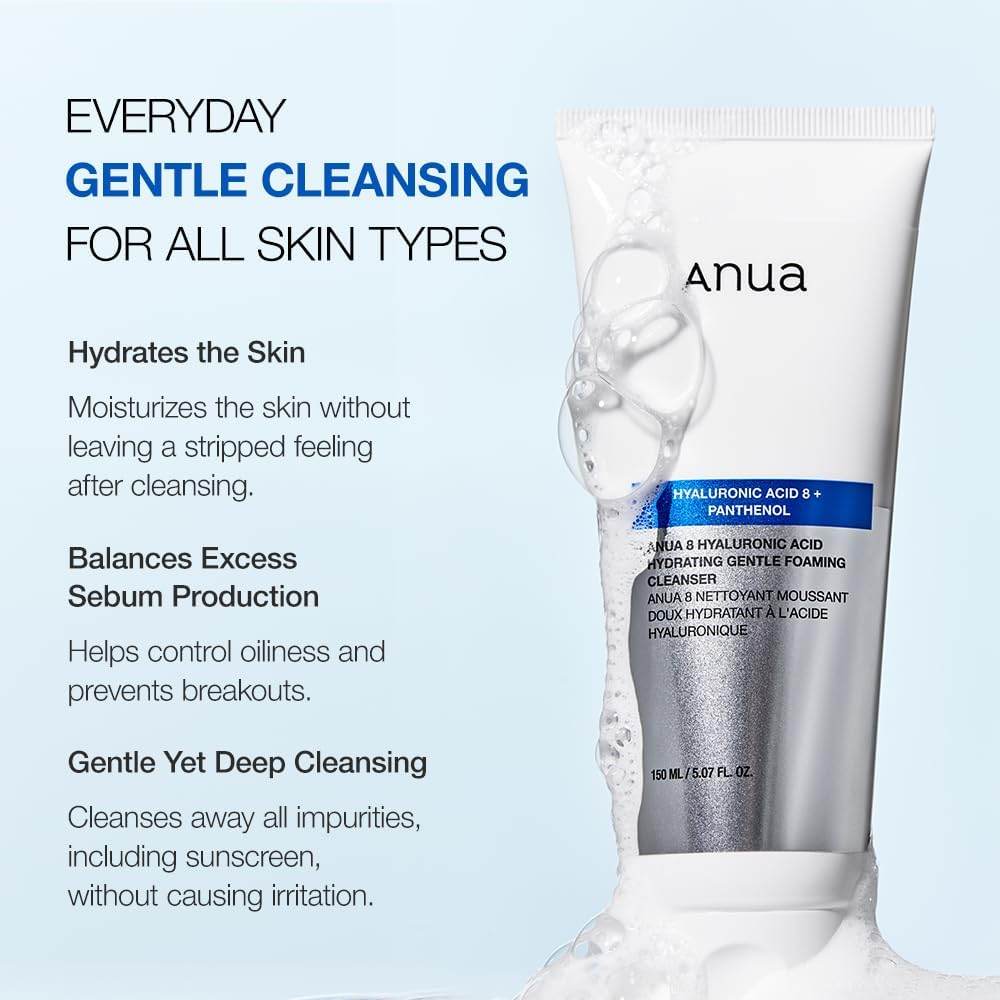 8 Hyaluronic Acid Moisturizing Gentle Gel Cleanser - K-beauty glow