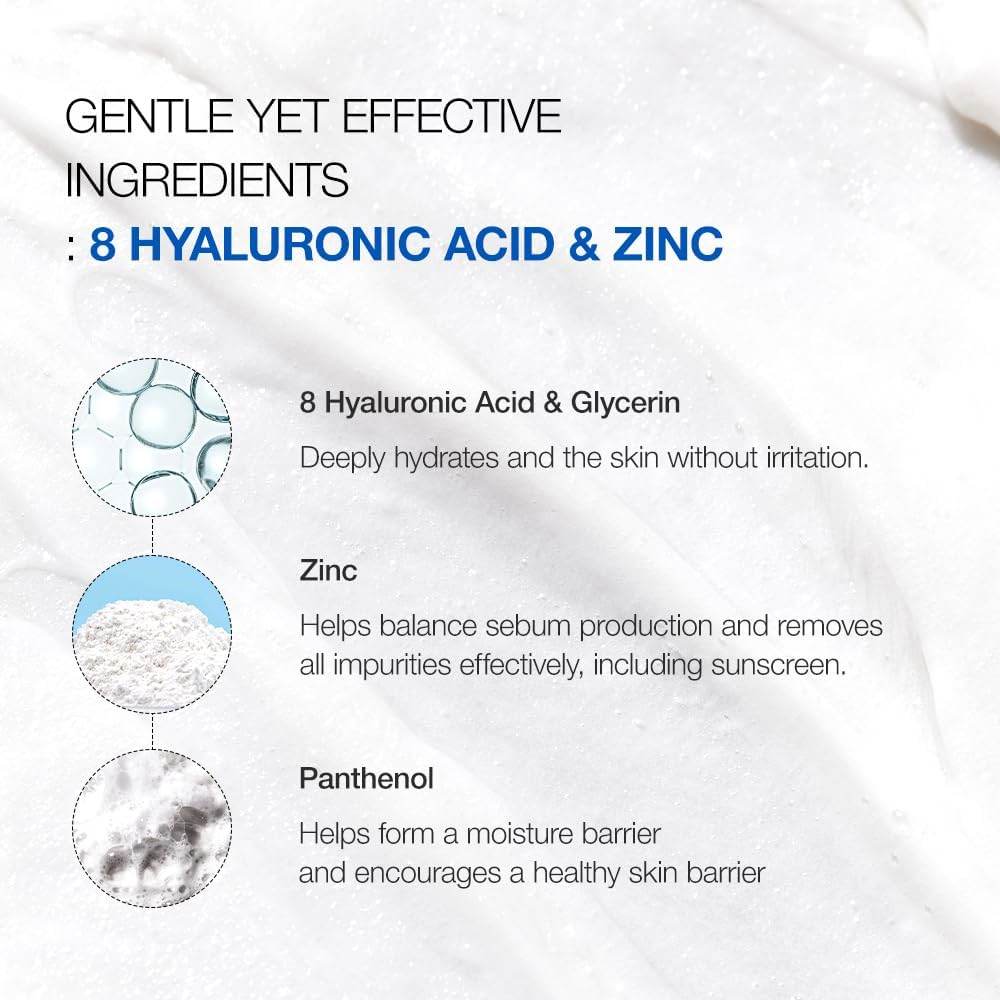 8 Hyaluronic Acid Moisturizing Gentle Gel Cleanser - K-beauty glow