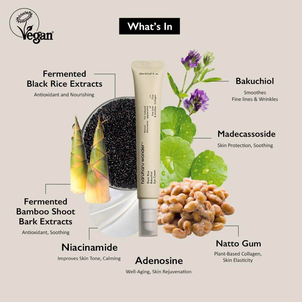 Black Rice Bakuchiol Eye Cream - K-beauty glow