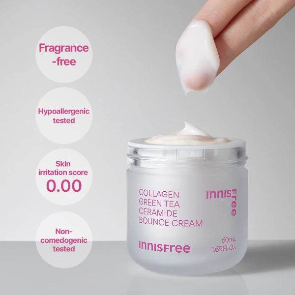 Collagen Green Tea Ceramide Bounce Cream - K-beauty glow