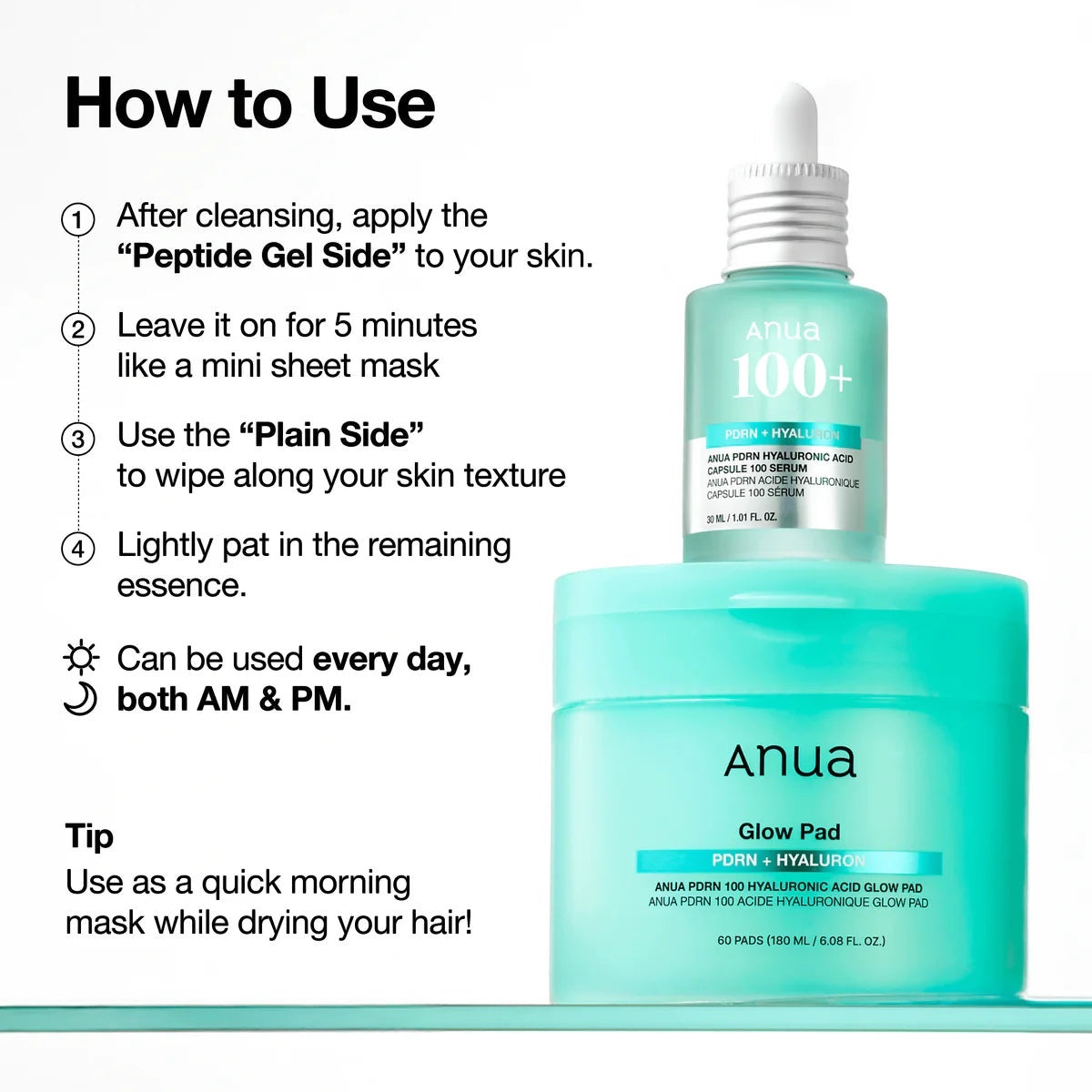 PDRN 100 Hyaluronzuur Glow Pad