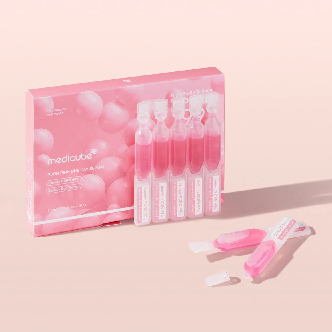 Medicube PDRN roze serum voor één dag