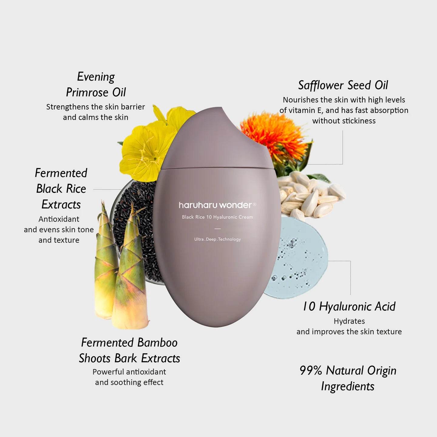 Black Rice 10 Hyaluronic Cream - K-beauty glow