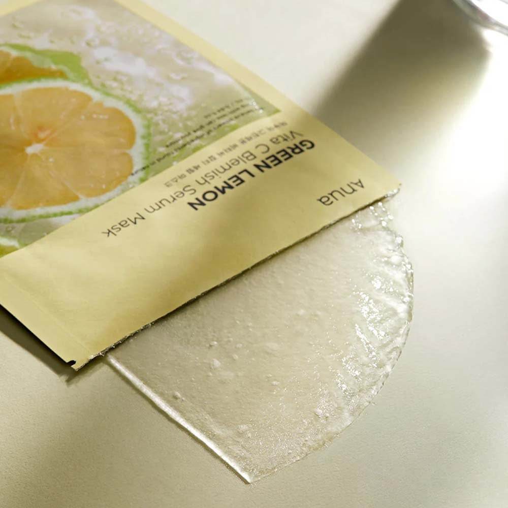 Green Lemon Vita C Blemish Serum Mask - K-beauty glow