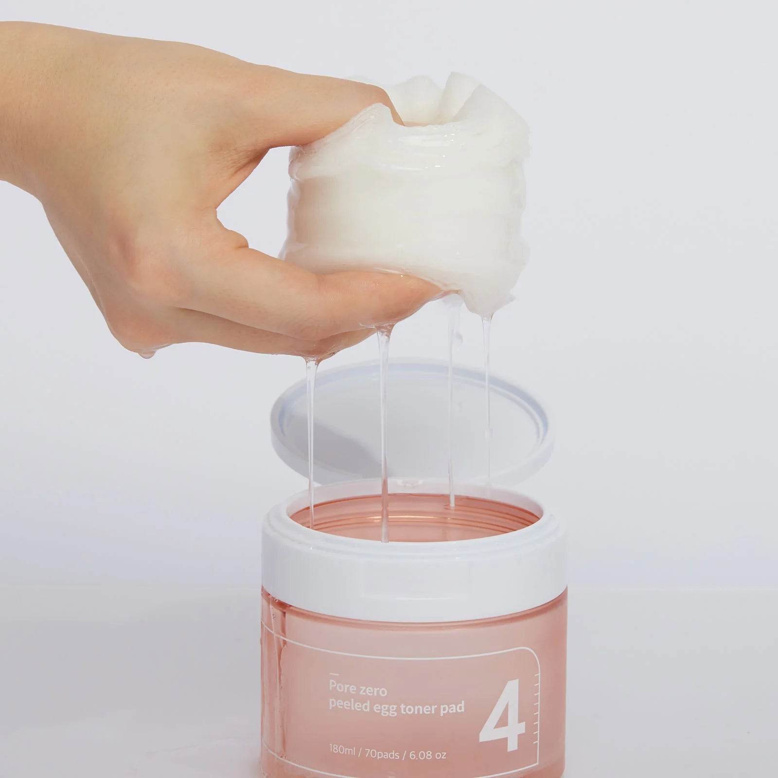 No.4 Pore Zero Peeled Egg Toner Pad - K-beauty glow