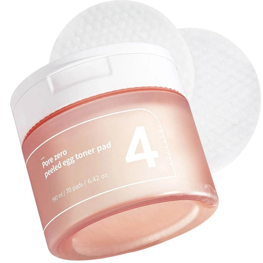 No.4 Pore Zero Peeled Egg Toner Pad - K-beauty glow