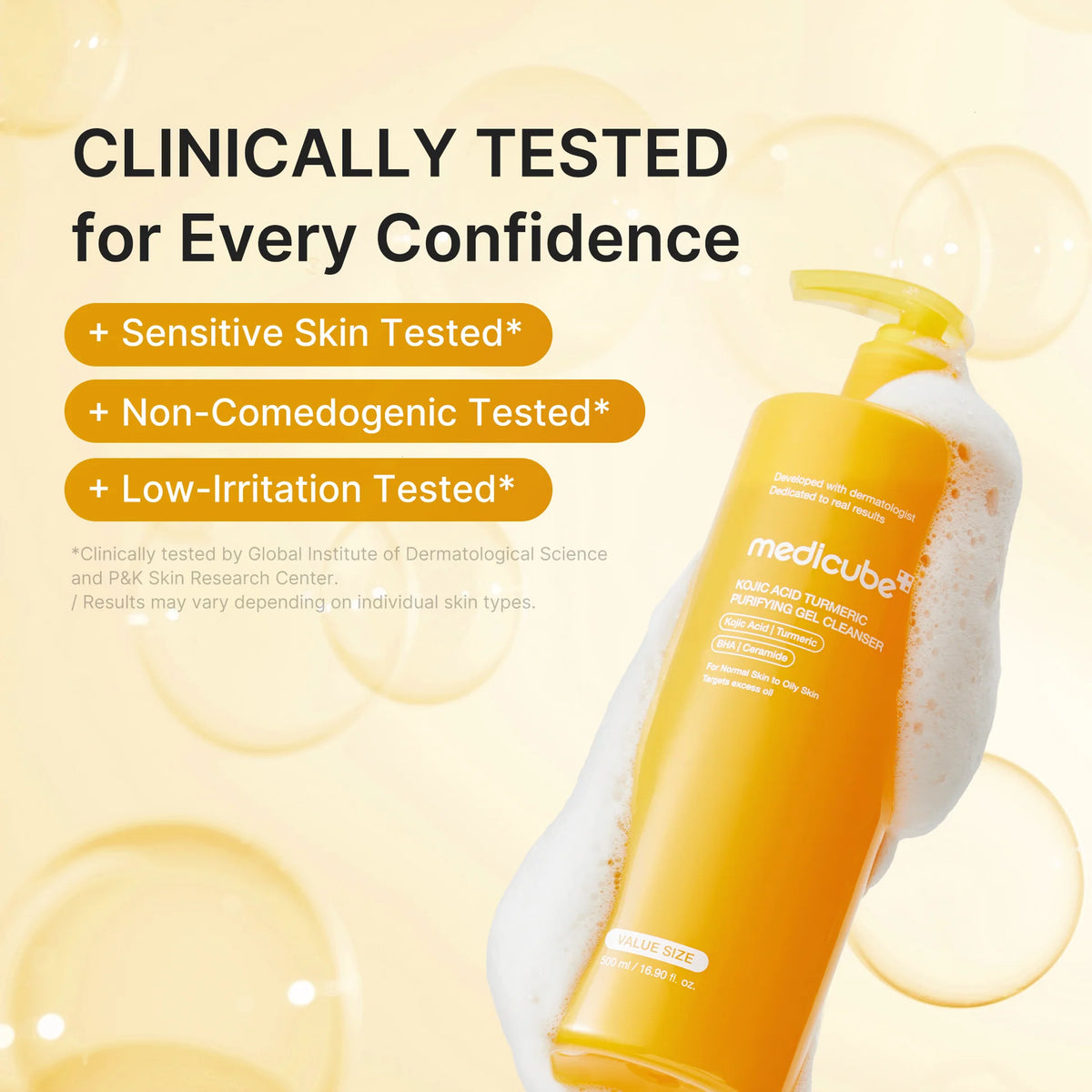 Kojic Acid Turmeric Purifying Gel Cleanser Value Size