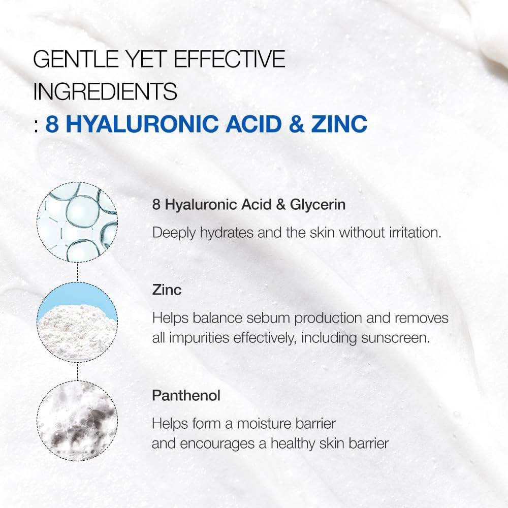 8 Hyaluronic Acid Moisturizing Gentle Gel Cleanser - K-beauty glow