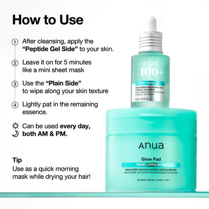 PDRN 100 Hyaluronzuur Glow Pad