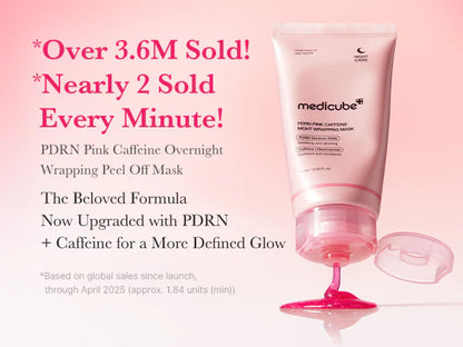 PDNR pink Caffeine Night Wrapping Mask