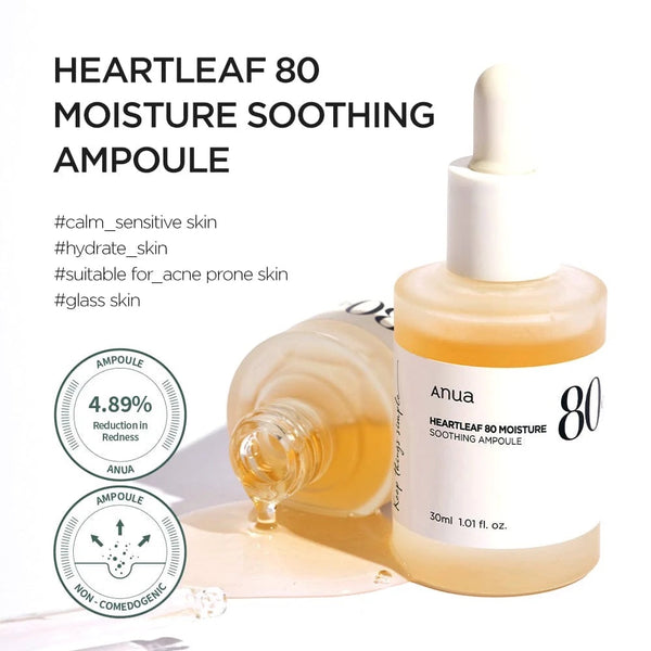 Anua Heartleaf 80% Vocht Verzachtende Ampoule