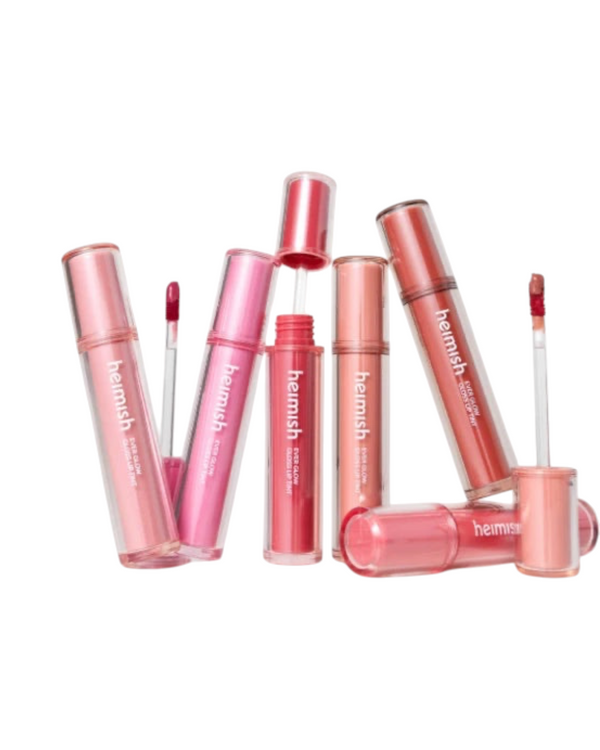 K-beauty glow Ever Glow Gloss Lip Tint collectie in diverse roze en perzikkleurige tinten met applicators