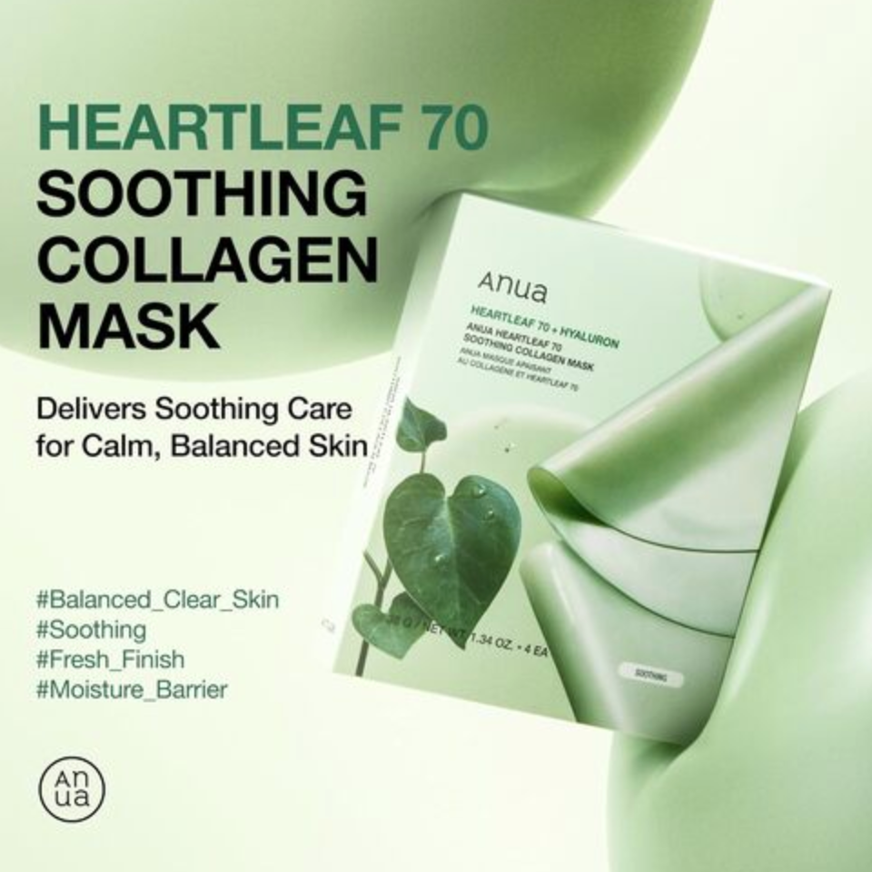 Heartleaf 70 Verzachtend Collageenmasker