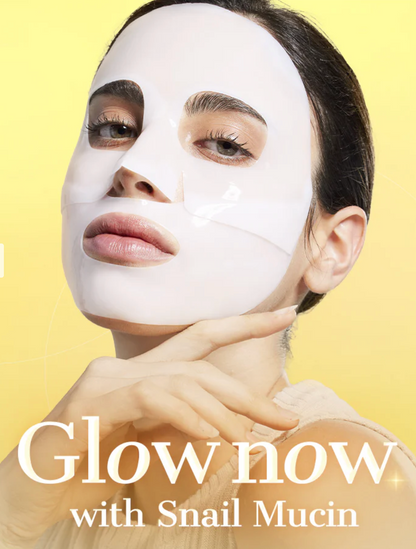 Geavanceerd slakkenslijm glas glow hydrogel masker