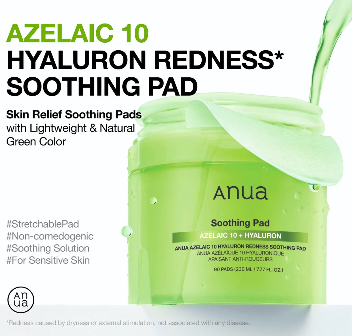 Azelaic 10 Hyaluron Roodheid Verzachtende Pad