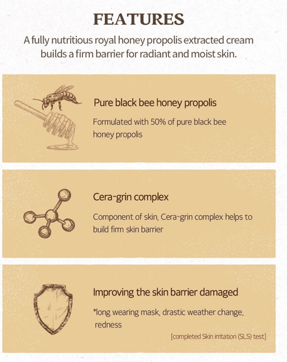 Royal Honey Propolis Enrich Barrier Cream - K-beauty glow
