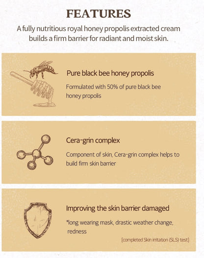 Royal Honey Propolis Enrich Barrier Cream - K-beauty glow