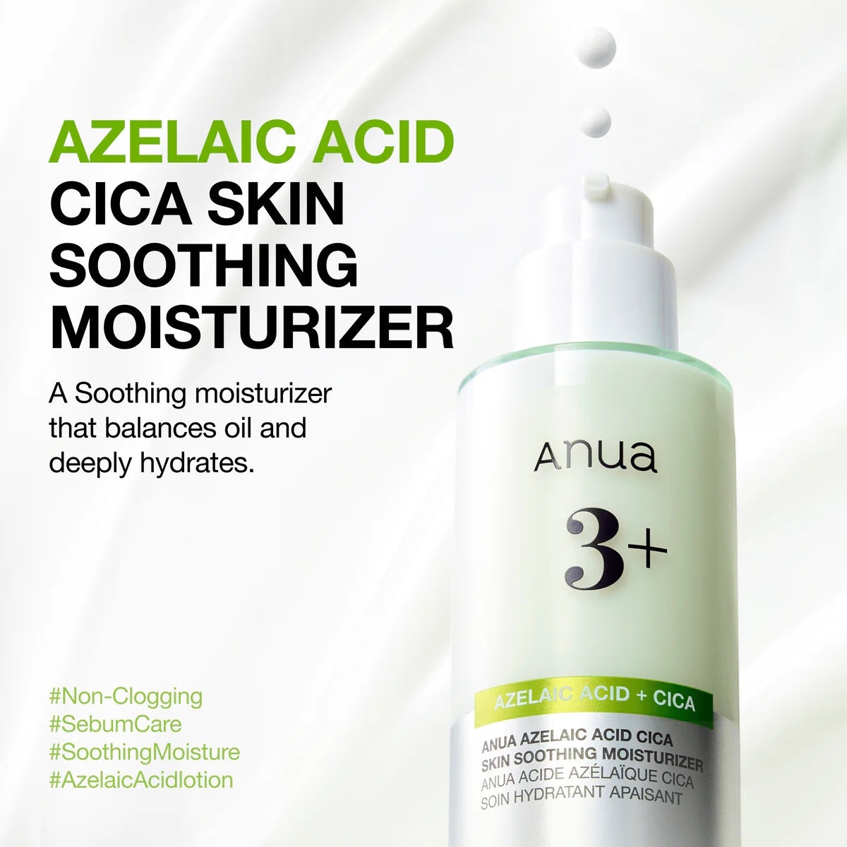 Azelaïnezuur CICA Huidverzachtende Moisturizer