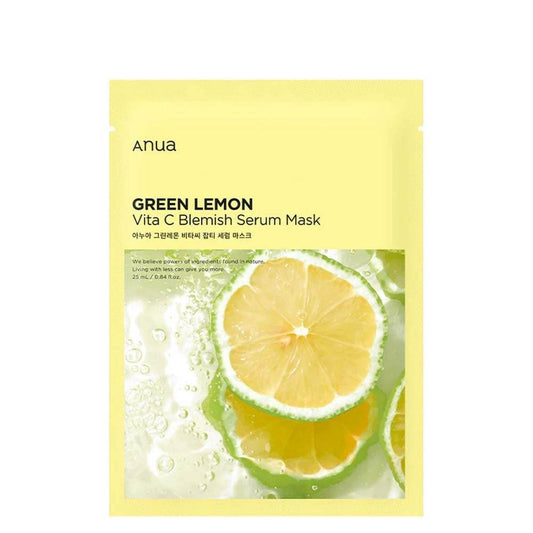 Green Lemon Vita C Blemish Serum Mask - K-beauty glow